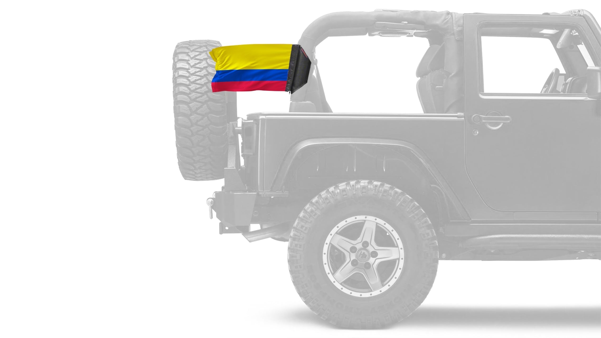 Colombia 12"x18" Forever Wave Flag for Jeep Wrangler TJ 1996-2006