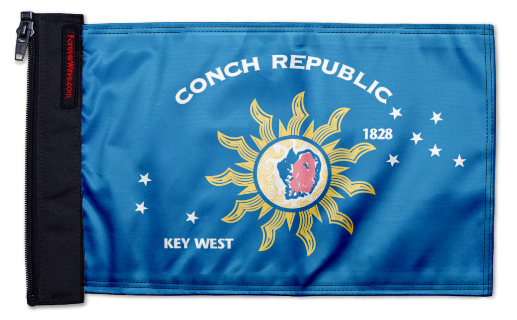 Conch Republic 12"x18" Forever Wave Flag