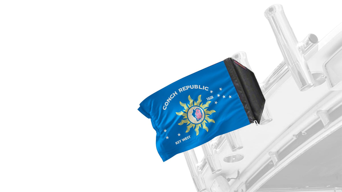 Conch Republic 12"x18" Forever Wave Flag for Boats