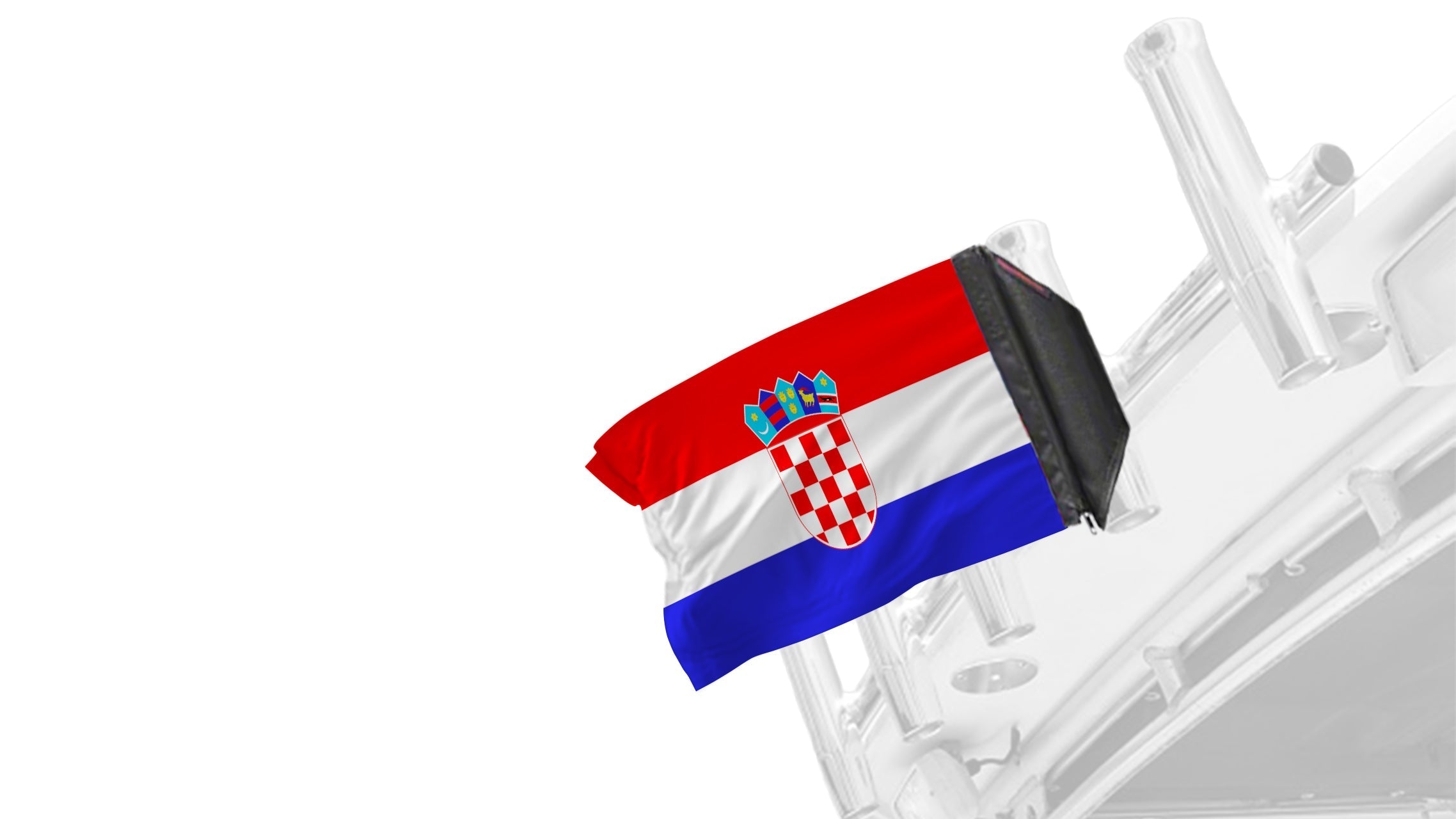 Croatia 12"x18" Forever Wave Flag for Boats