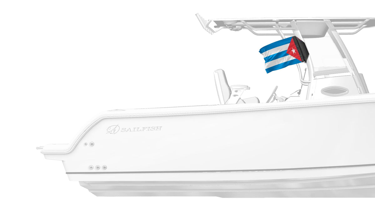 Cuba 12"x18" Forever Wave Flag for Boats