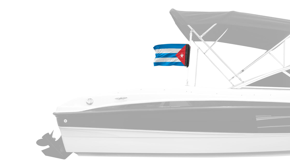 Cuba 12"x18" Forever Wave Flag for Boats