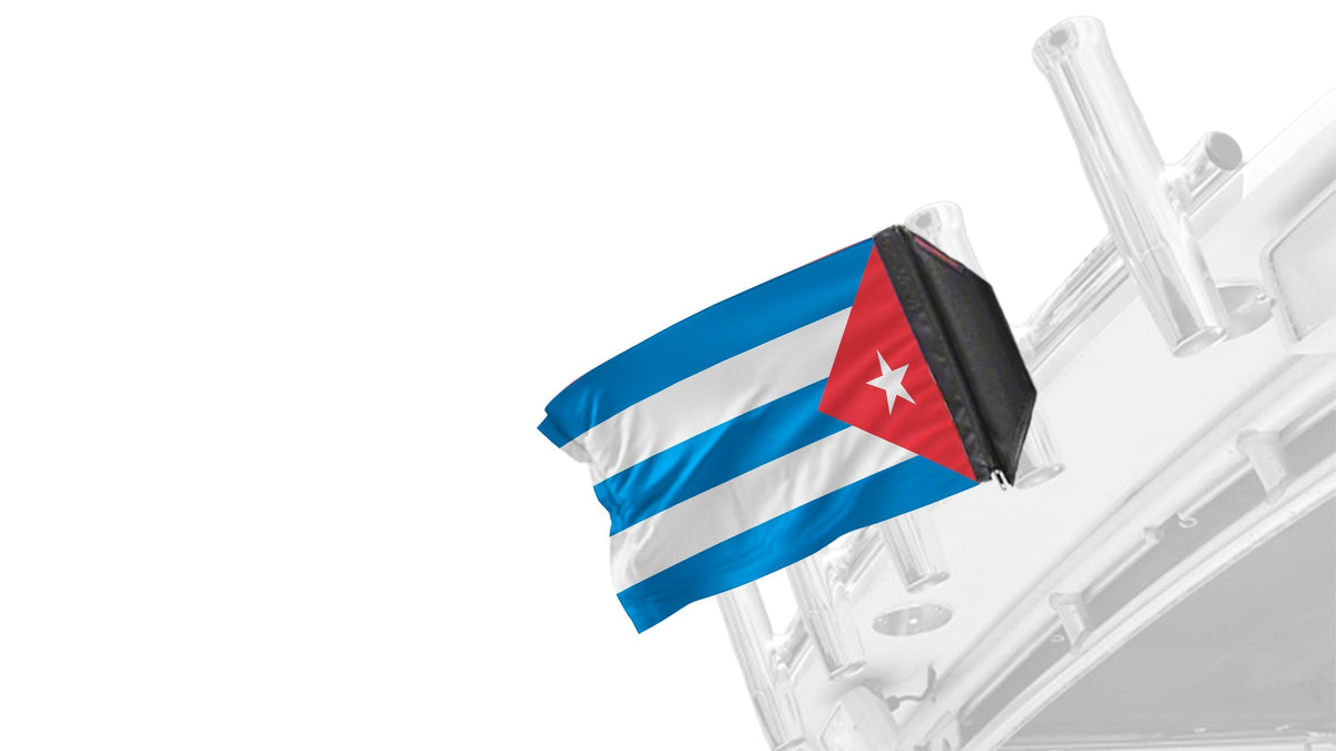 Cuba 12"x18" Forever Wave Flag for Boats