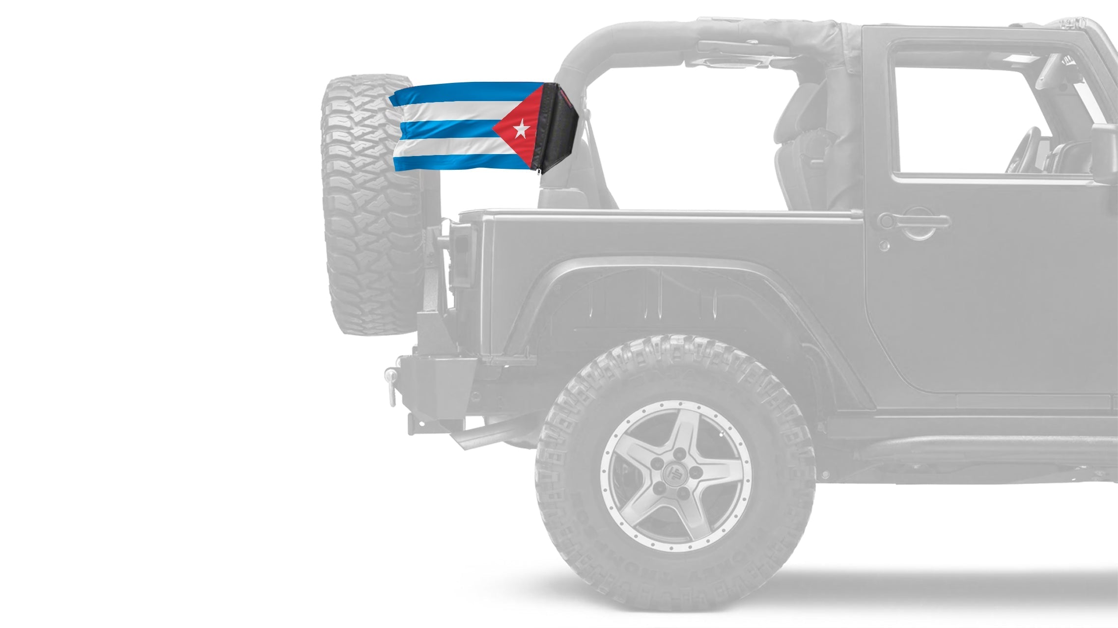 Cuba 12"x18" Forever Wave Flag for Jeep Wrangler JLU 4-Door 2018-Present