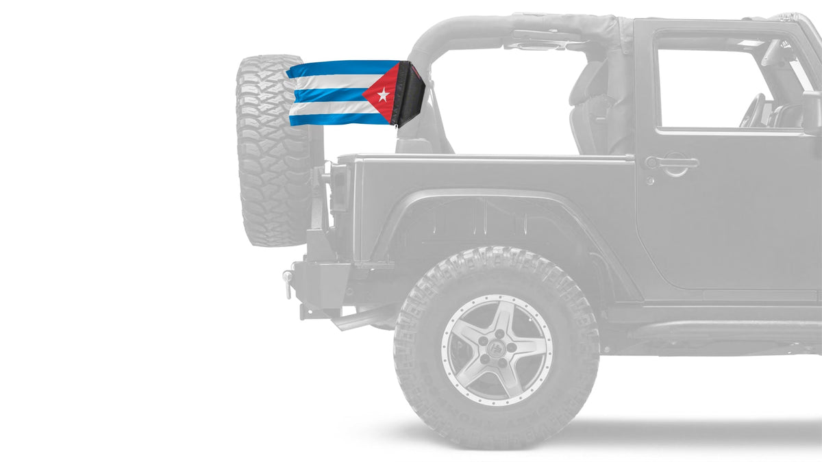 Cuba 12"x18" Forever Wave Flag for Jeep Wrangler TJ 1996-2006