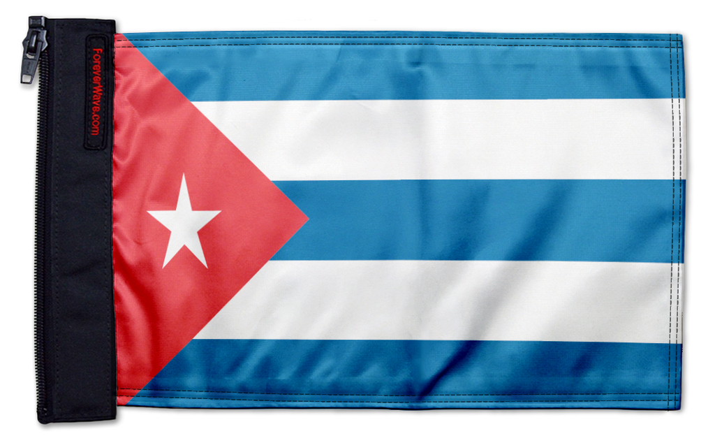 Cuba 12"x18" Forever Wave Flag for Jeep Wrangler YJ 1986-1995