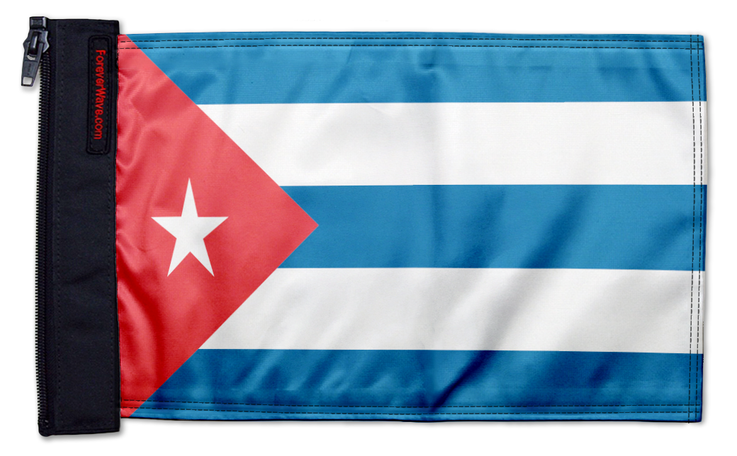 Cuba 12"x18" Forever Wave Flag for Jeep Wrangler YJ 1986-1995