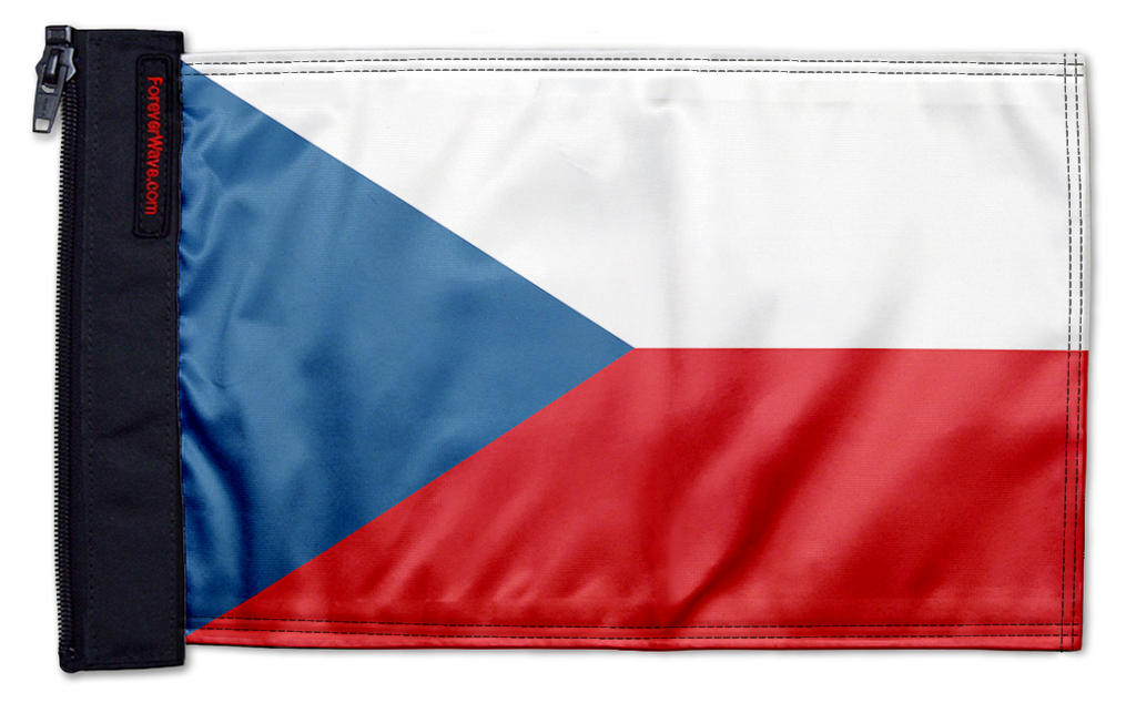Czech Republic 12"x18" Forever Wave Flag