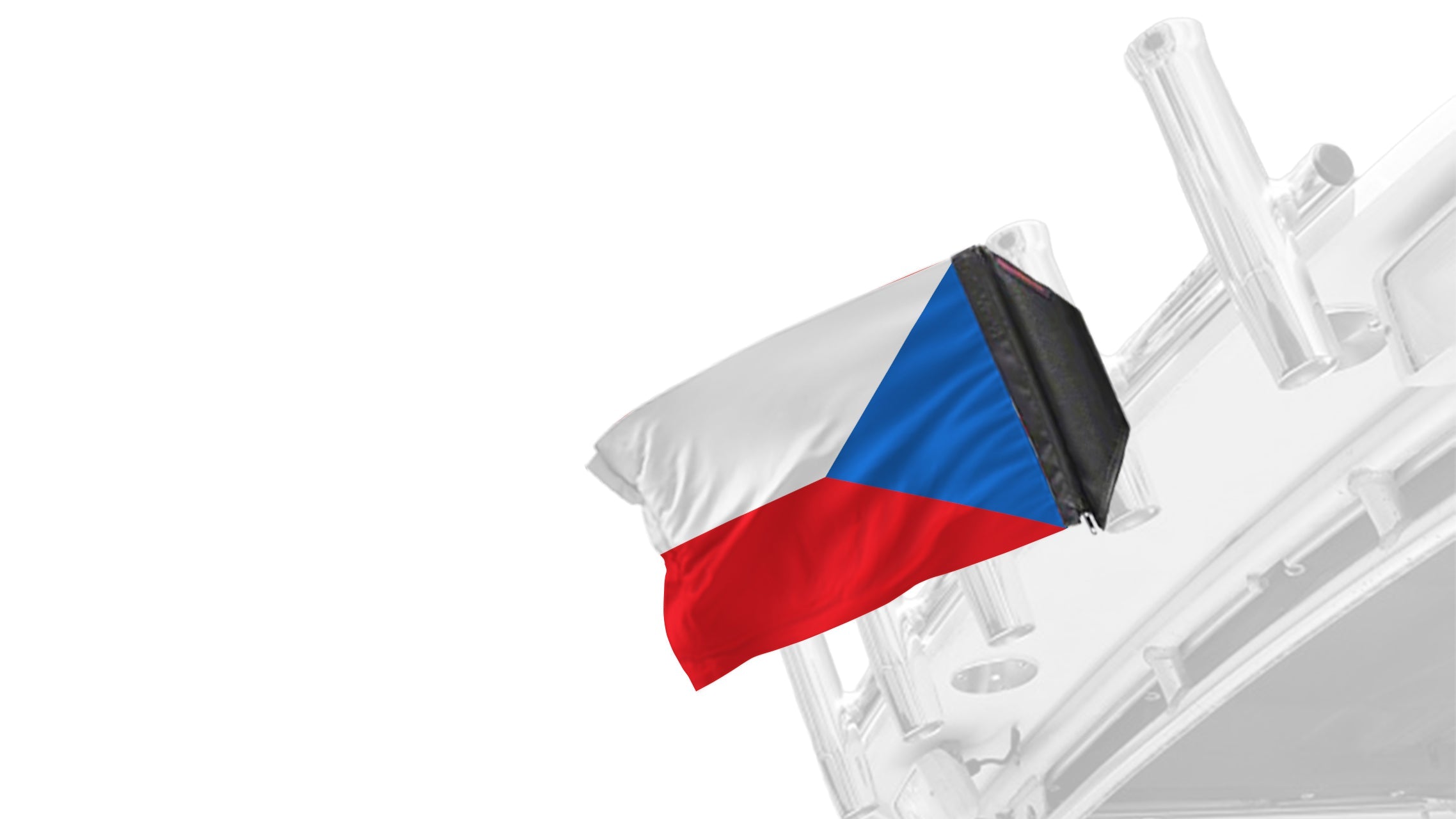 Czech Republic 12"x18" Forever Wave Flag for Boats