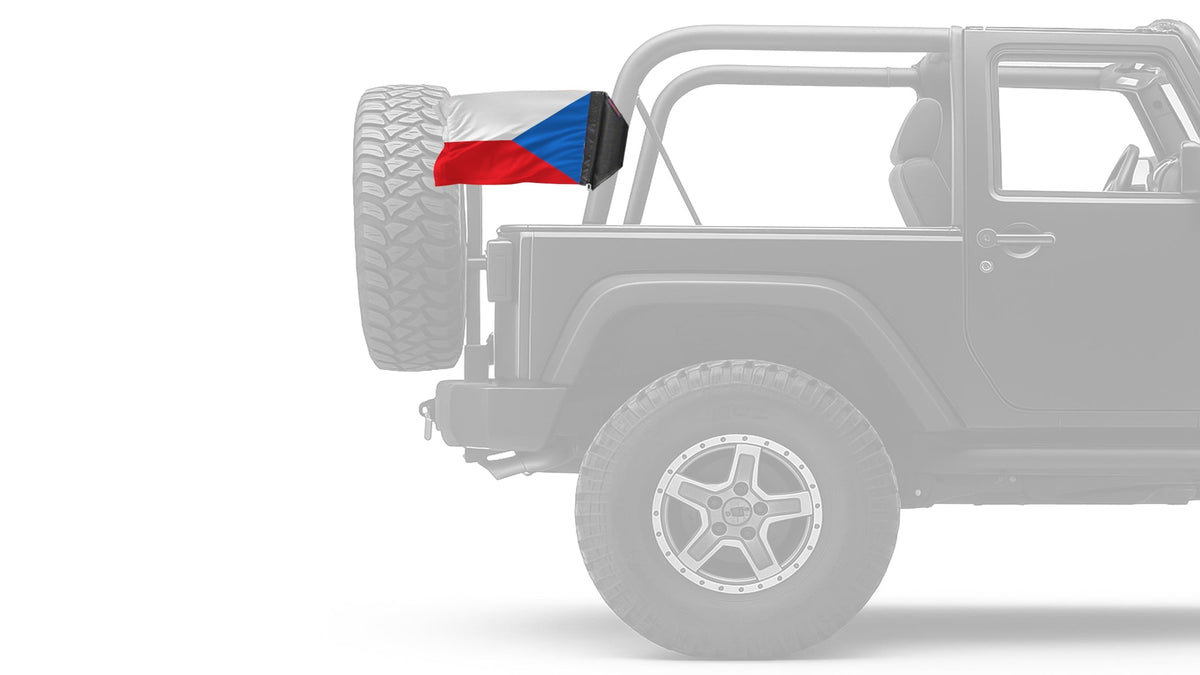 Czech Republic 12"x18" Forever Wave Flag for Jeep Wrangler TJ 1996-2006