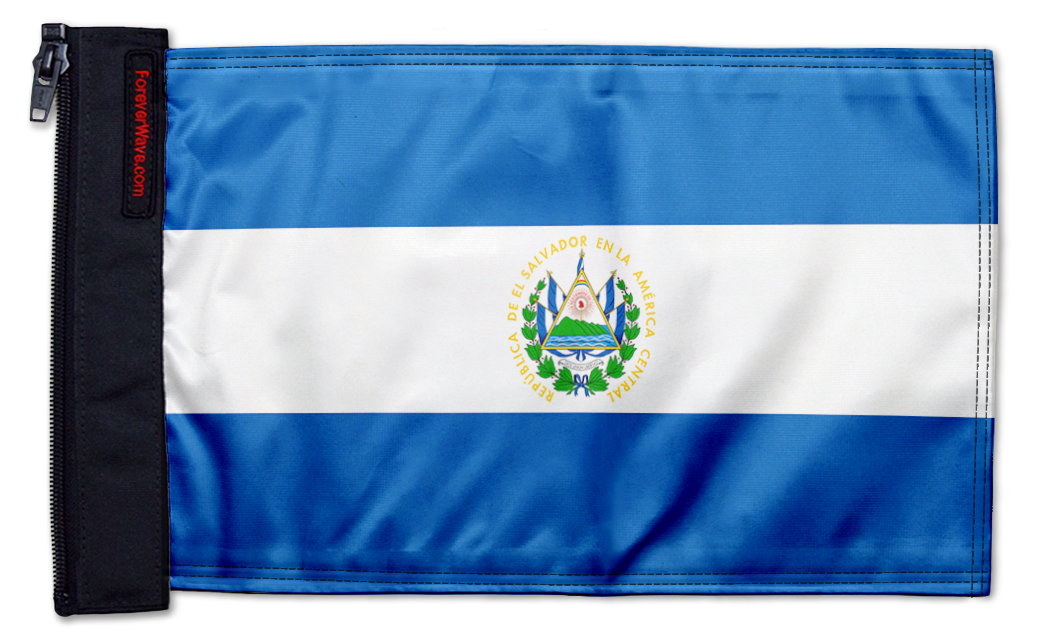 El Salvador 12"x18" Forever Wave Flag