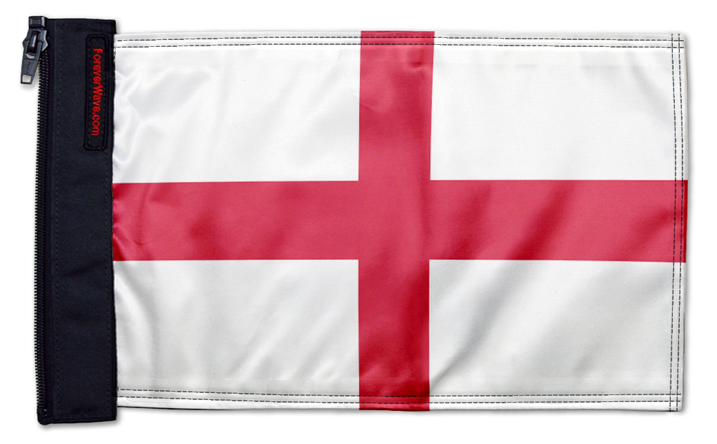 England 12"x18" Forever Wave Flag for Golf Carts