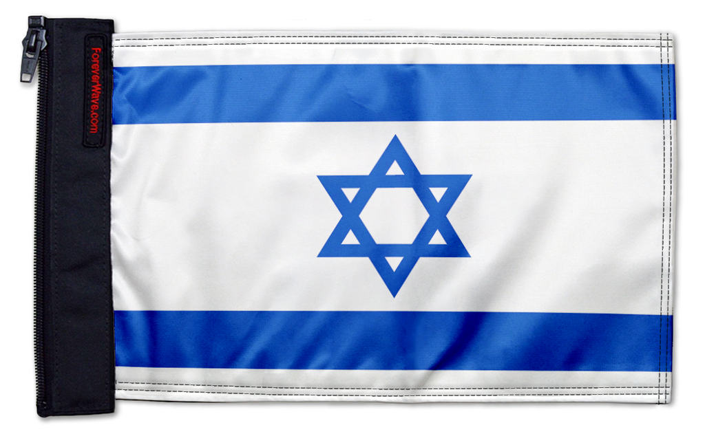 Israel 12"x18" Forever Wave Flag for Jeep Wrangler LJ 2003-2006