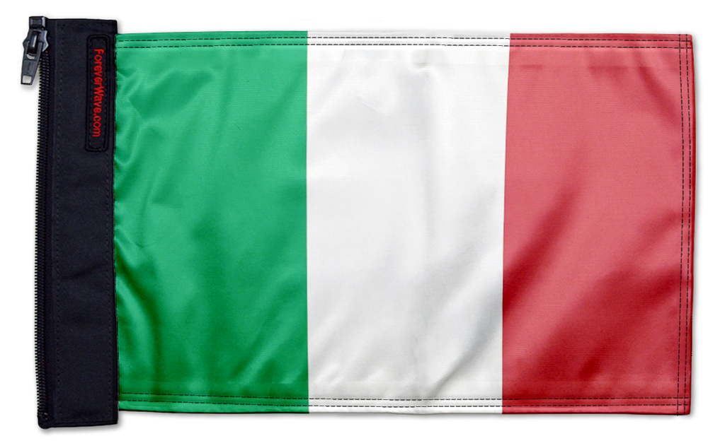 Italy 12"x18" Forever Wave Flag for Jeep Wrangler LJ 2003-2006