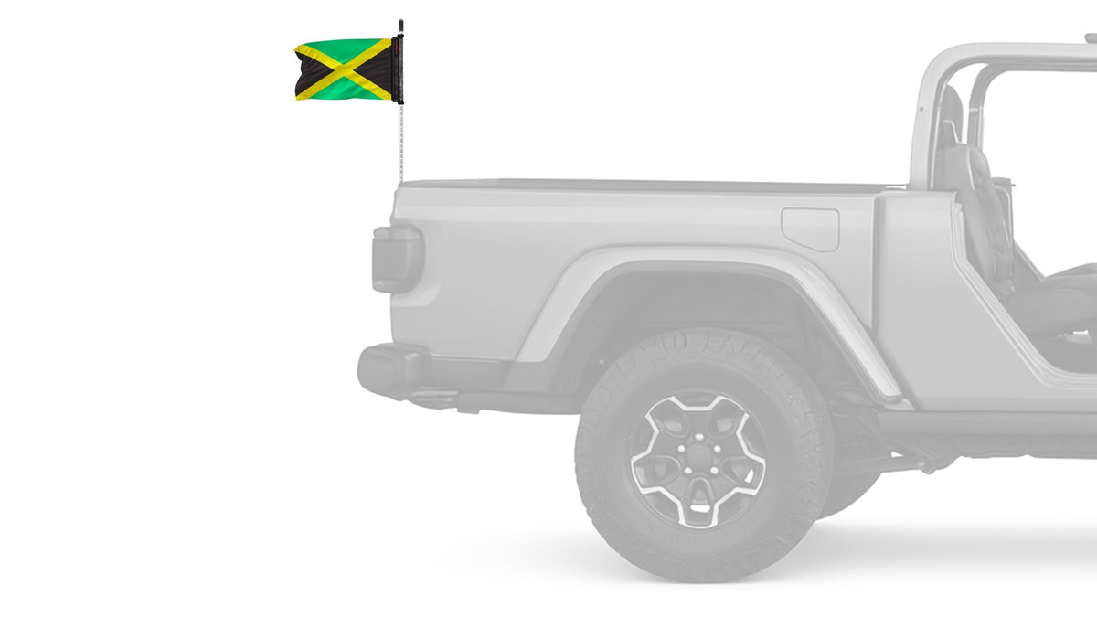 Jamaica 12"x18" Forever Wave Flag for Jeep Wrangler TJ 1996-2006