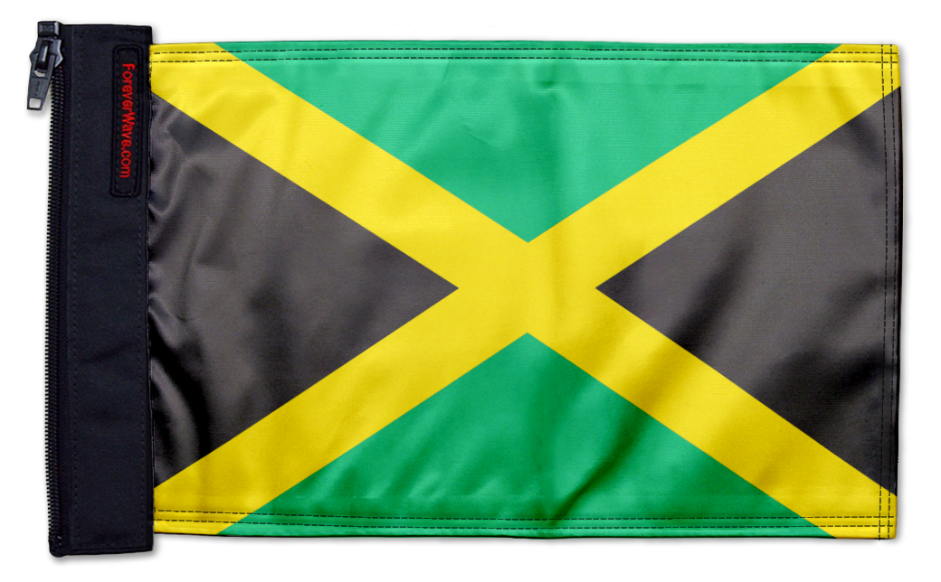 Jamaica 12"x18" Forever Wave Flag for Jeep Wrangler LJ 2003-2006