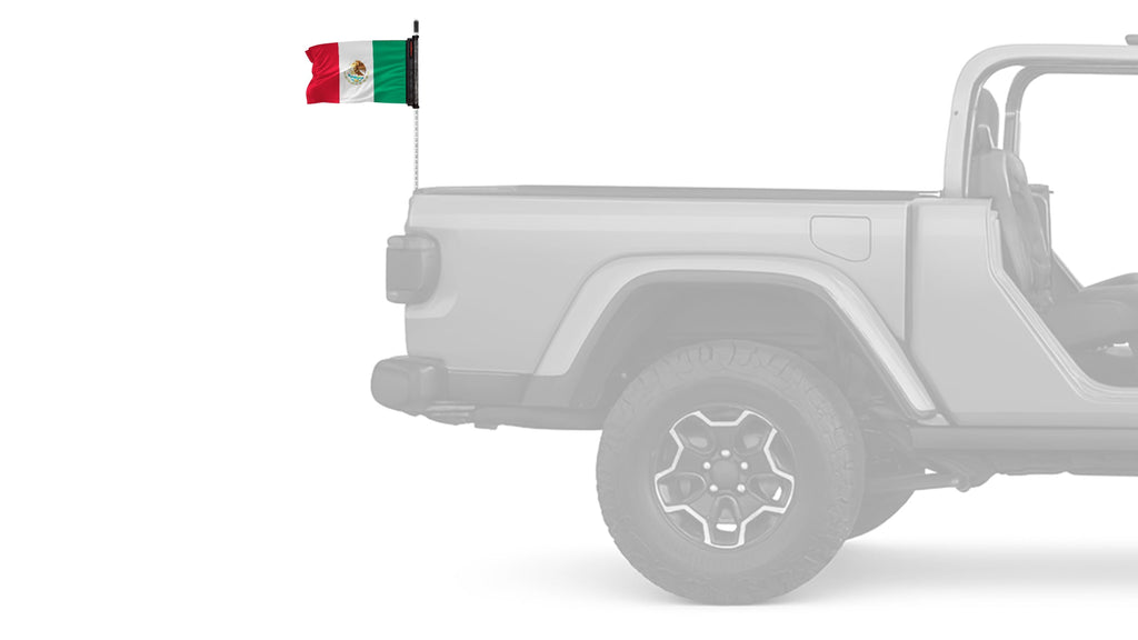 Mexico 12"x18" Forever Wave Flag for Jeep Wrangler LJ 2003-2006