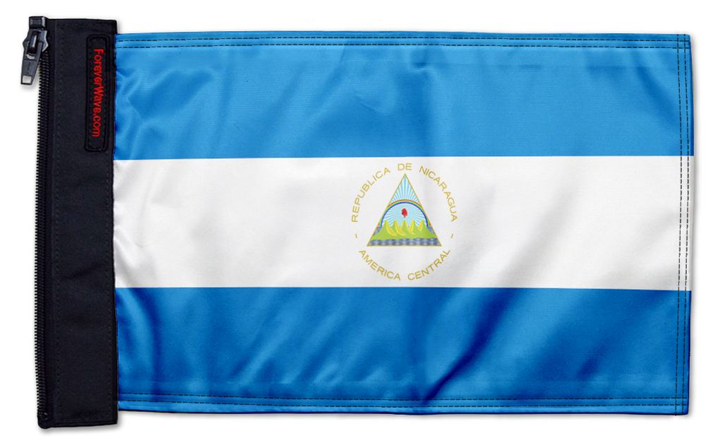 Nicaragua 12"x18" Forever Wave Flag