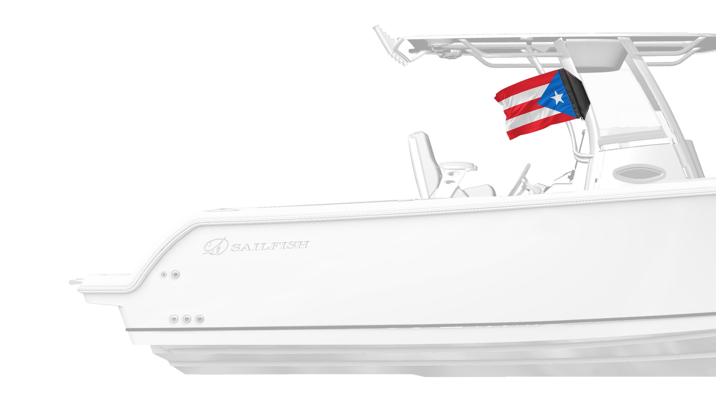 Puerto Rico 12"x18" Forever Wave Flag for Boats