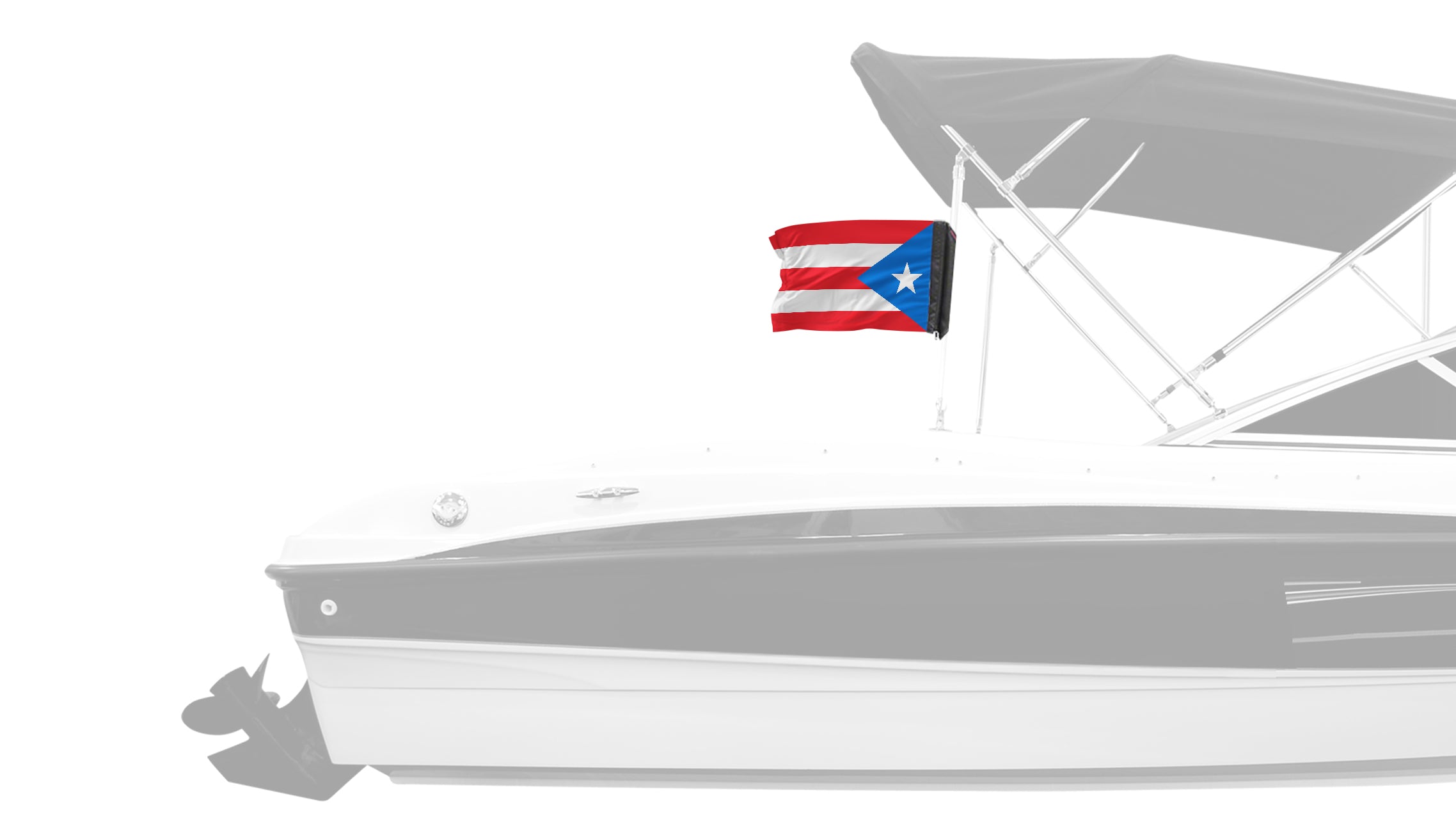 Puerto Rico 12"x18" Forever Wave Flag for Boats