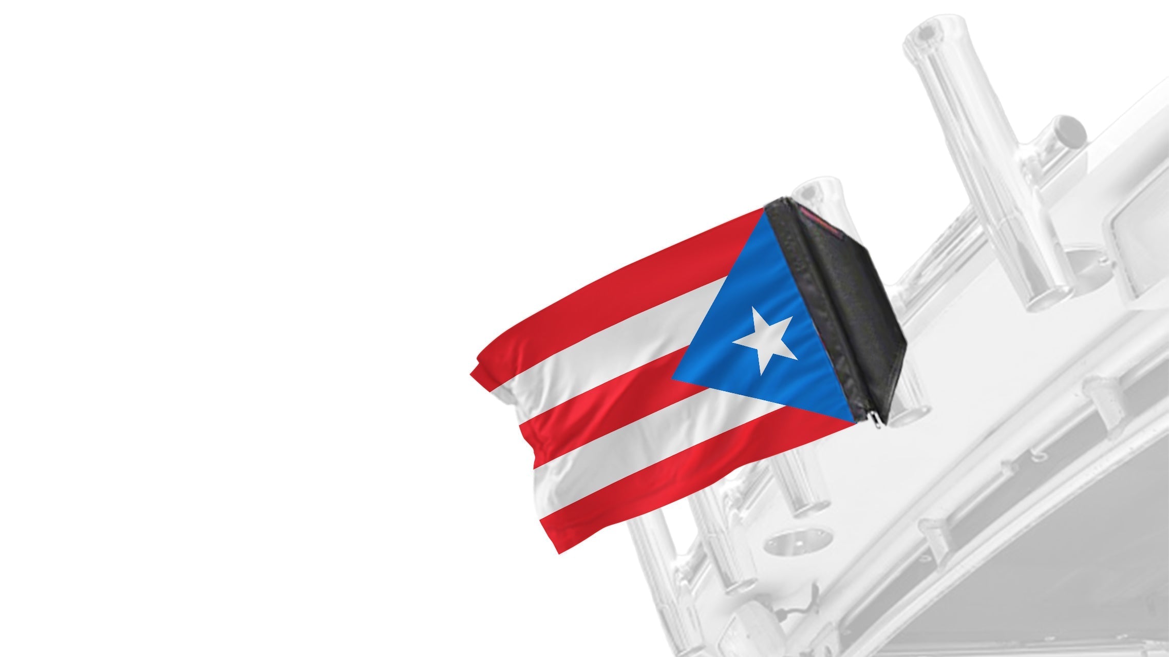 Puerto Rico 12"x18" Forever Wave Flag for Boats