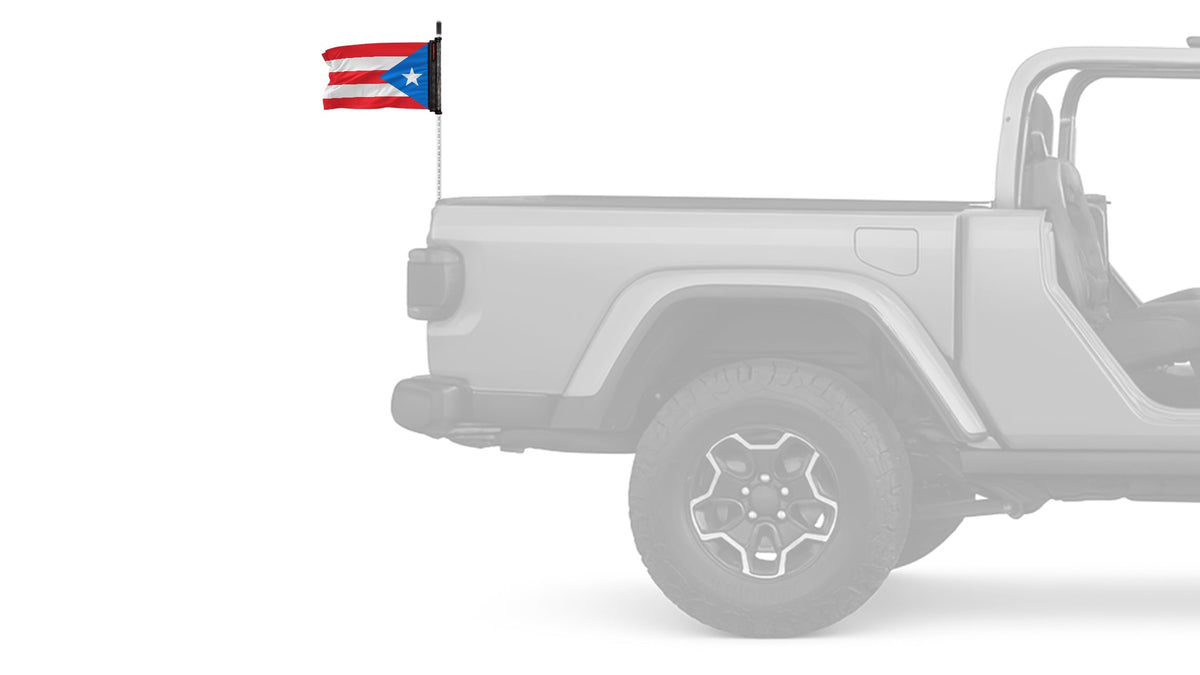 Puerto Rico 12"x18" Forever Wave Flag for Jeep Wrangler LJ 2003-2006