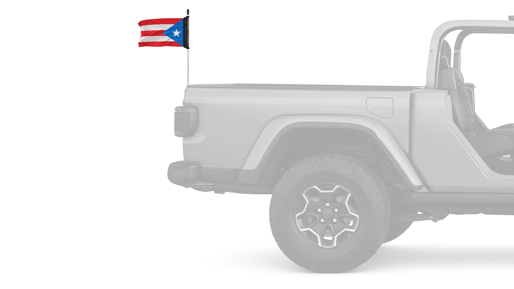 Puerto Rico 12"x18" Forever Wave Flag for Jeep Wrangler YJ 1986-1995