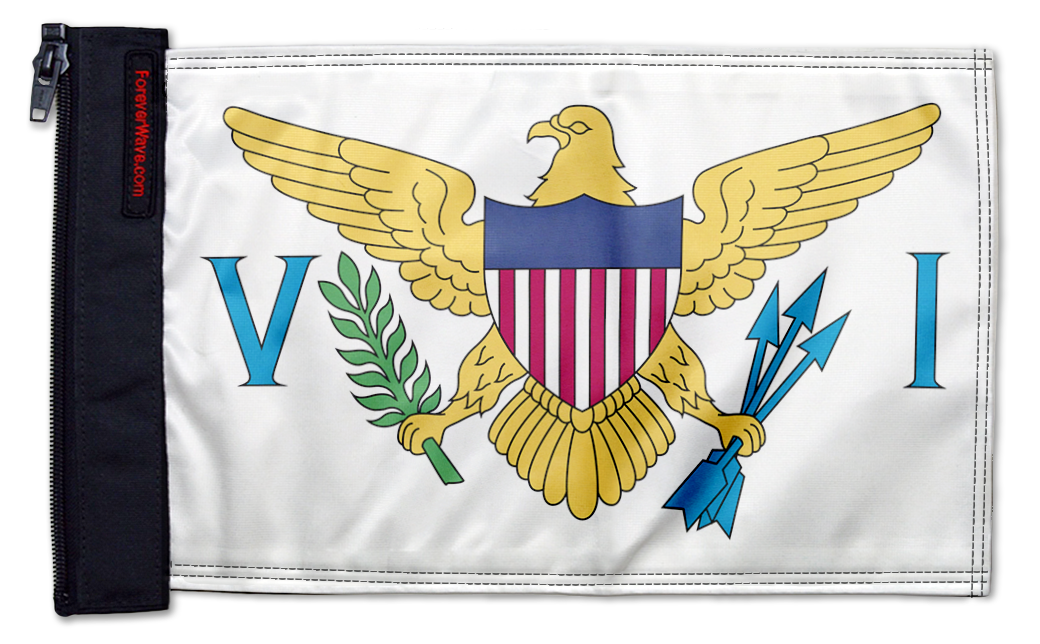 US Virgin Islands 12"x18" Forever Wave Flag