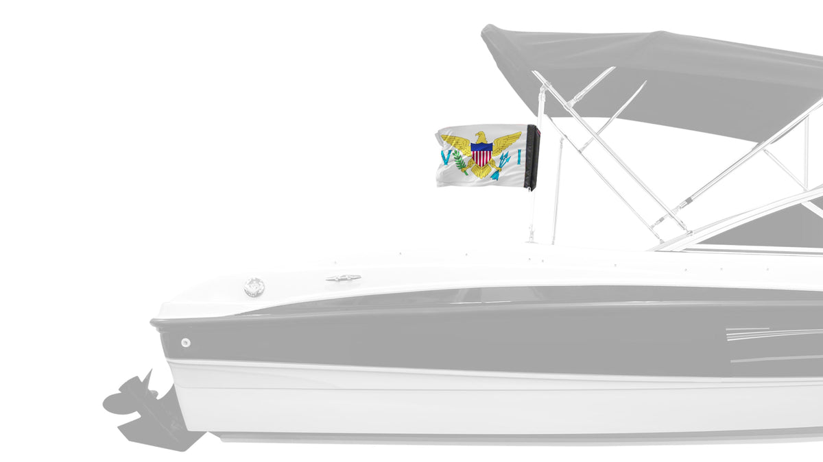 US Virgin Islands 12"x18" Forever Wave Flag for Boats