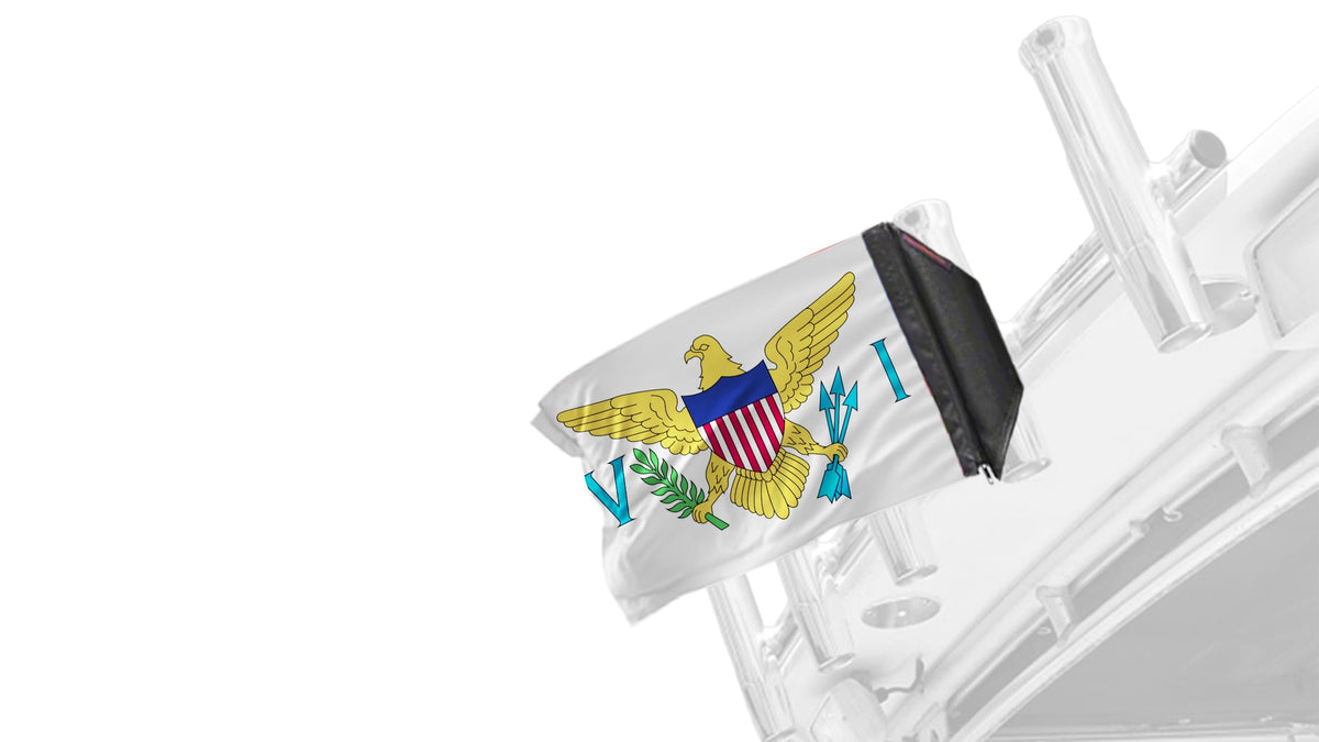 US Virgin Islands 12"x18" Forever Wave Flag for Boats