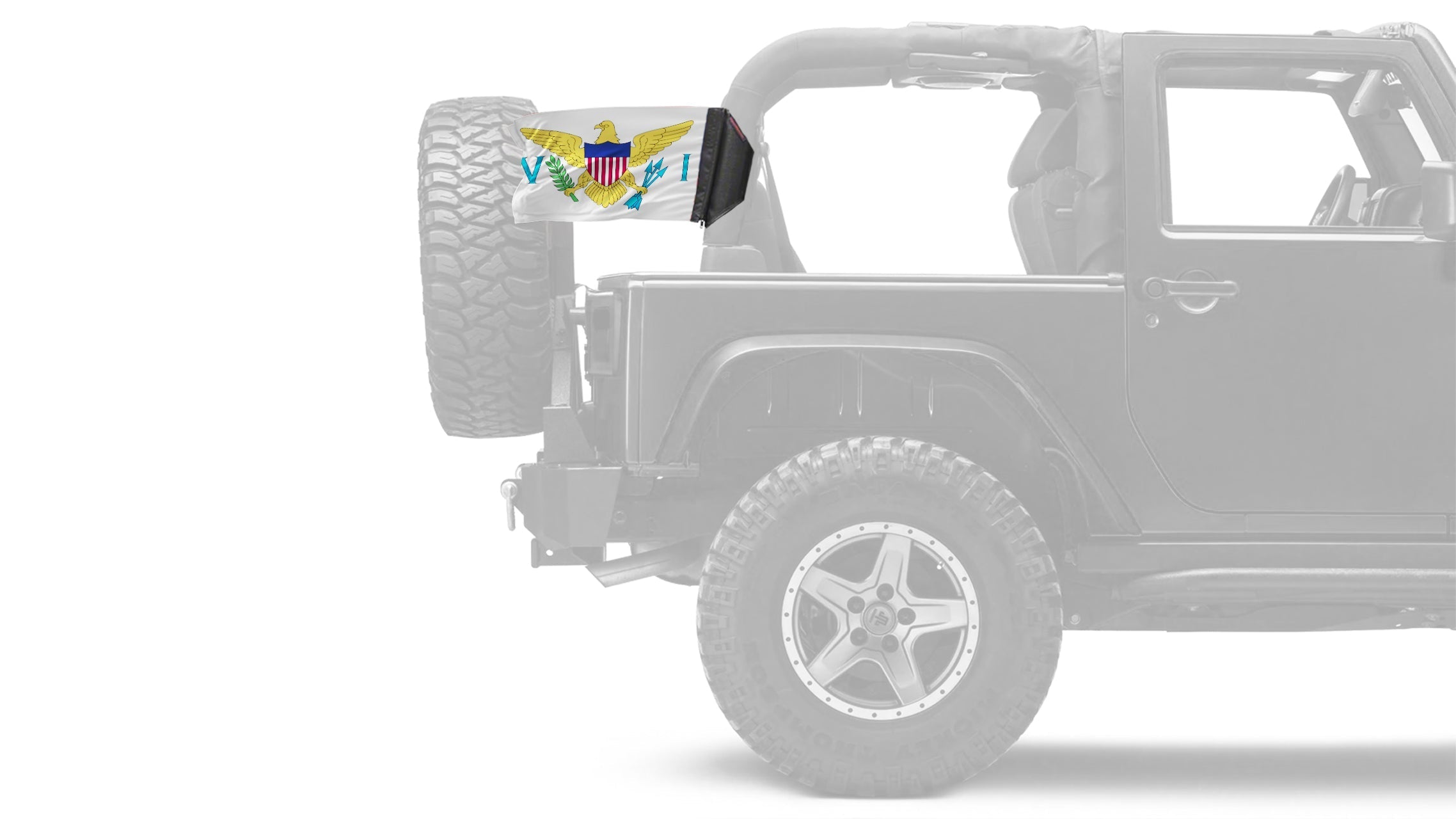 US Virgin Islands 12"x18" Forever Wave Flag for Jeep Wrangler LJ 2003-2006
