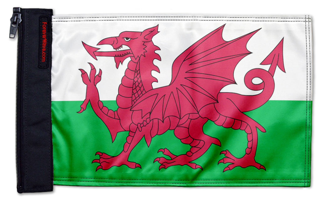 Wales 12"x18" Forever Wave Flag
