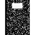 Marble Notebook A4: Black Marble College Ruled Journal - Paperback