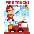Fire Trucks Coloring Book: With Bonus Activity Pages - Paperback