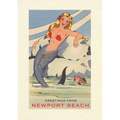 Vintage Lined Notebook Greetings from Newport Beach - Paperback
