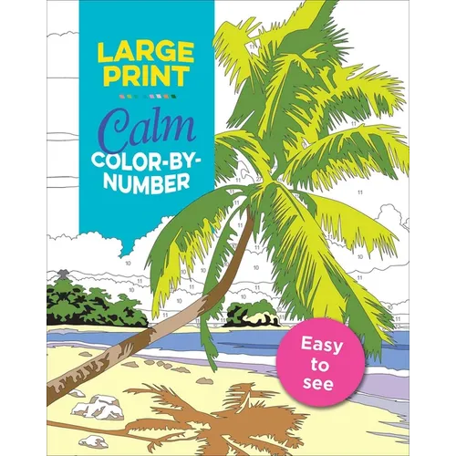 Large Print Calm Color-By-Number - Paperback