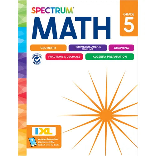 Spectrum Math Workbook, Grade 5 - Paperback