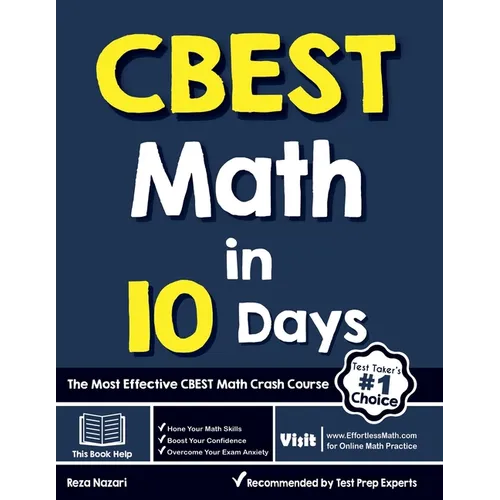 CBEST Math in 10 Days: The Most Effective CBEST Math Crash Course - Paperback