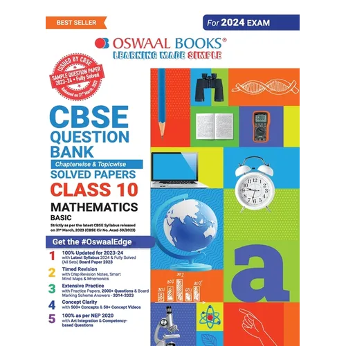 Oswaal CBSE Class 10 Mathematics Basic Question Bank 2023-24 Book - Paperback