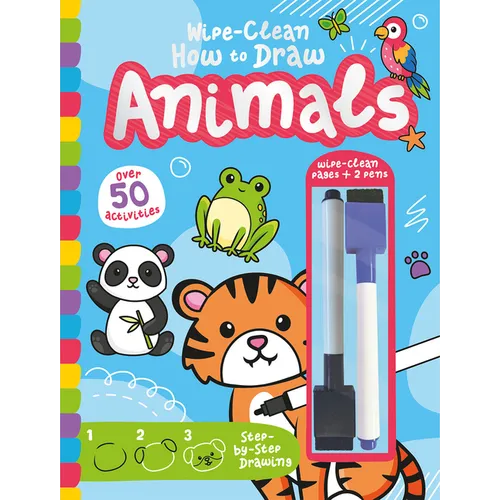 Wipe-Clean How to Draw Animals - Hardcover