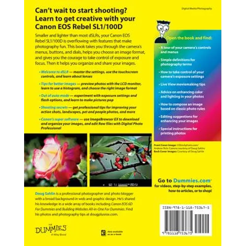 Canon EOS Rebel Sl1/100d for Dummies - Paperback