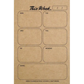 Weekly Planner Notepad: Kraft Brown, Daily Planning Pad for Organizing, Tasks, Goals, Schedule - Paperback