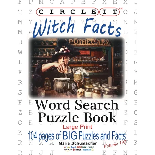 Circle It, Witch Facts, Word Search, Puzzle Book - Paperback