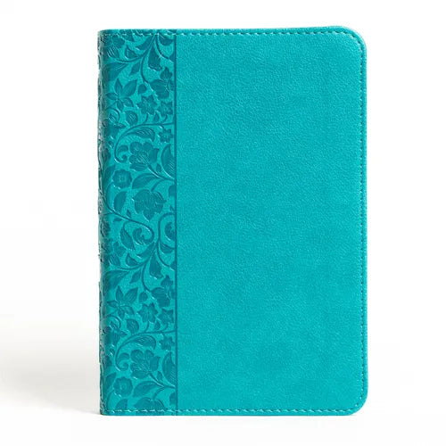 NASB Large Print Compact Reference Bible, Teal Leathertouch - Imitation Leather