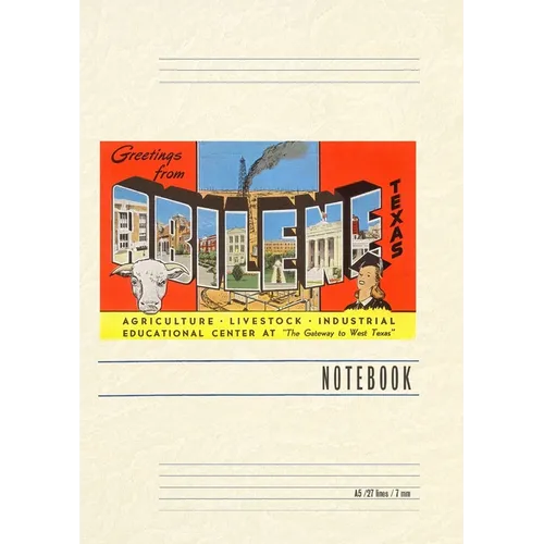 Vintage Lined Notebook Greetings from Abilene, Texas