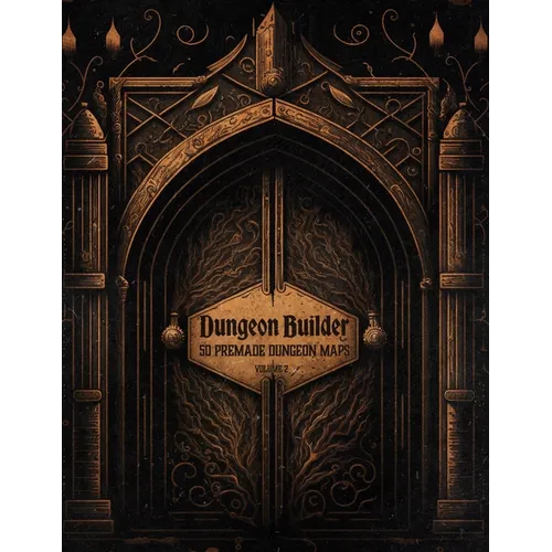 Dungeon Builder: Dungeon Maker with 50 Premade Dungeon Maps for Tabletop Roleplaying Games (Volume 2) - Paperback