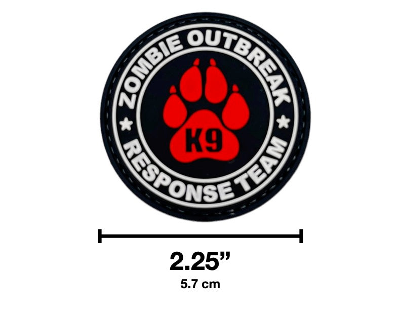 ZOMBIE OUTBREAK Red PVC Morale Patch