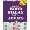 Large Print WORD FILL-IN Book For ADULTS; Vol.4 - Paperback