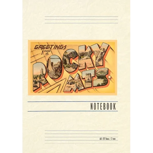Vintage Lined Notebook Greetings from the Rocky Mts. - Paperback