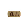 A+ Blood Type Desert Patch with Hook Fastener